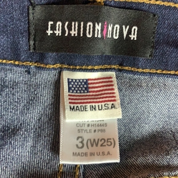 FASHION Nova Dark Wash Power Moves High-Rise Skinny Jeans Size 3 -W 25 - Picture 12 of 15